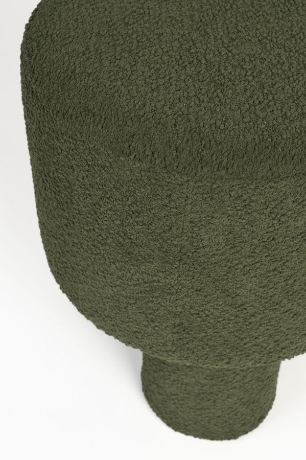 WHITE LABEL LIVING Marcos skammel, rund - grn polyester (40)