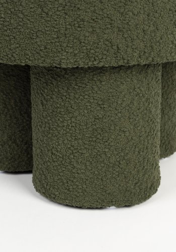 WHITE LABEL LIVING Marcos skammel, rund - grn polyester (40)