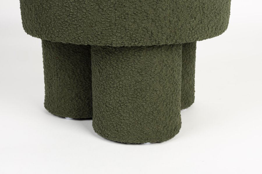 WHITE LABEL LIVING Marcos skammel, rund - grn polyester (40)