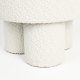WHITE LABEL LIVING Marcos skammel, rund - hvid polyester (40)