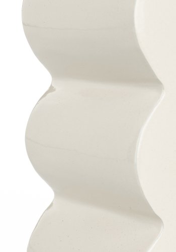 ZUIVER Curves skammel, rektangulr - blank beige aluminium (21x30)