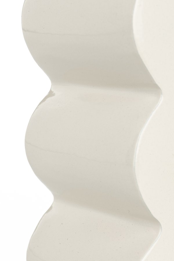 ZUIVER Curves skammel, rektangulr - blank beige aluminium (21x30)
