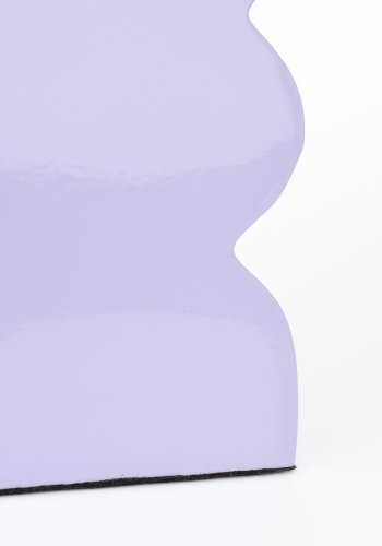 ZUIVER Curves skammel, rektangulr - blank lilla aluminium (21x30)
