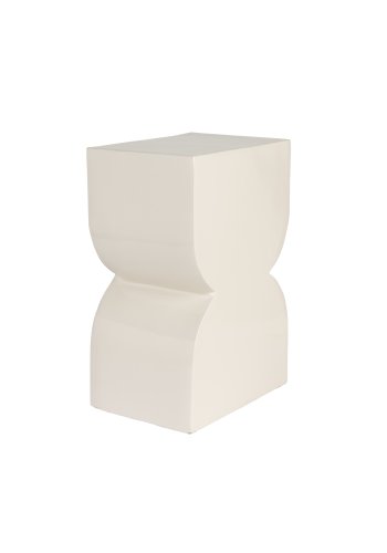 ZUIVER Cones skammel, rektangulr - blank beige aluminium (21x30)