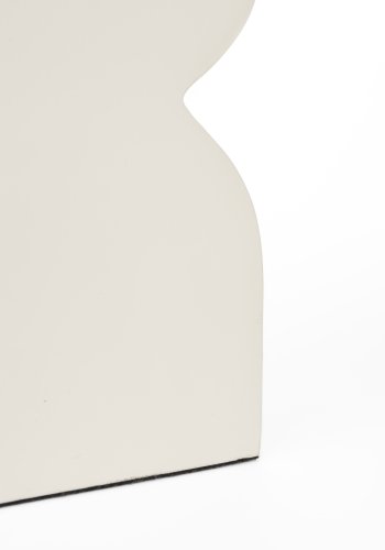 ZUIVER Cones skammel, rektangulr - blank beige aluminium (21x30)