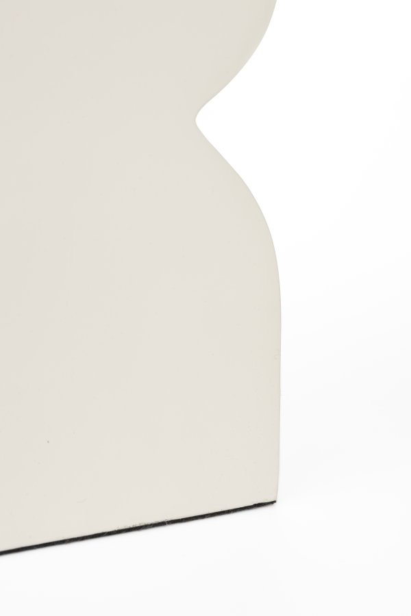 ZUIVER Cones skammel, rektangulr - blank beige aluminium (21x30)