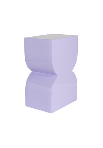 ZUIVER Cones skammel, rektangulr - blank lilla aluminium (21x30)