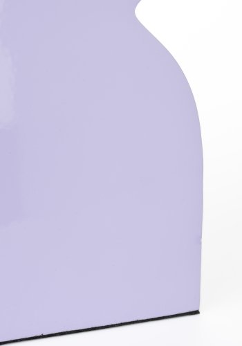 ZUIVER Cones skammel, rektangulr - blank lilla aluminium (21x30)
