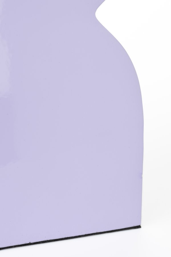 ZUIVER Cones skammel, rektangulr - blank lilla aluminium (21x30)