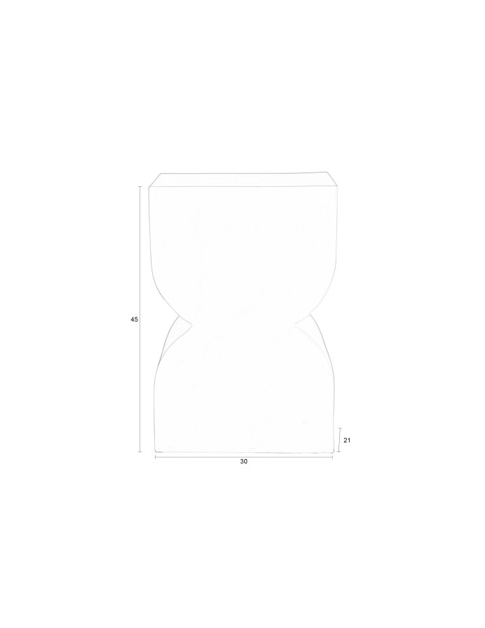 ZUIVER Cones skammel, rektangulr - blank lilla aluminium (21x30)