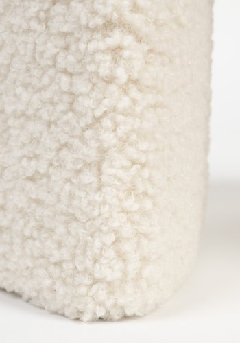 WHITE LABEL LIVING Noxx taburet - hvid polyester (42x42)