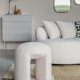 WHITE LABEL LIVING Noxx taburet - hvid polyester (42x42)