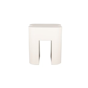 ZUIVER Shape skammel, kvadratisk - beige jern (40x40)