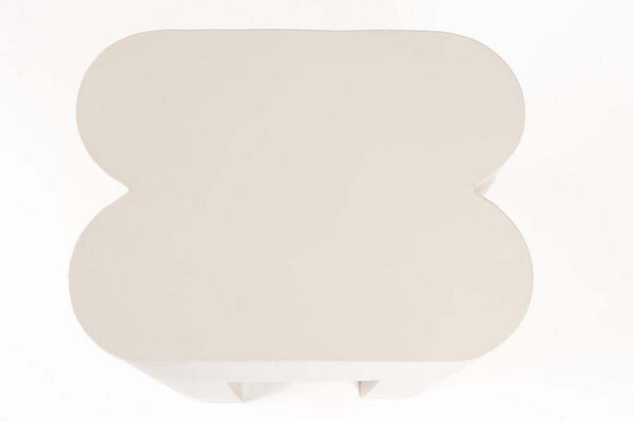 ZUIVER Shape skammel, kvadratisk - beige jern (40x40)