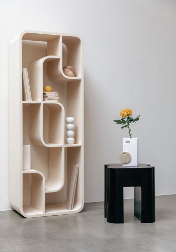 ZUIVER Shape skammel, kvadratisk - mrkebrun jern (40x40)