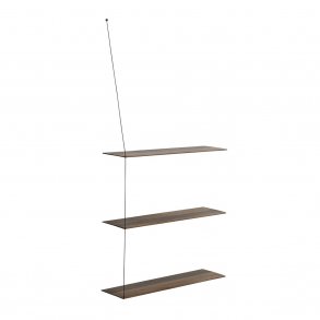 WOUD Stedge tilfjelseshylde - rget egetr og metal (80cm)