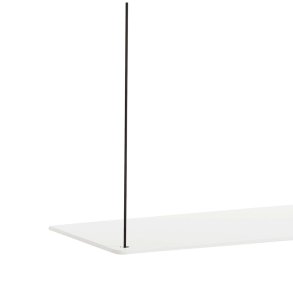 WOUD Stedge tilfjelseshylde - hvid egetr og metal (60 cm)