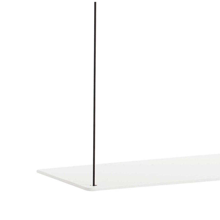 WOUD Stedge tilfjelseshylde - hvid egetr og metal (60 cm)