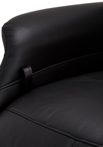 Delta recliner lnestol, m. armln og drejefunktion - sort lder m. krom ben