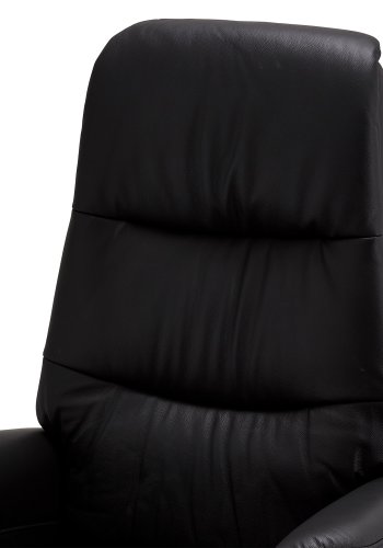 Delta recliner lnestol, m. armln og drejefunktion - sort lder m. krom ben