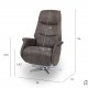 Delta recliner stol - brun-gr stof, m. armln