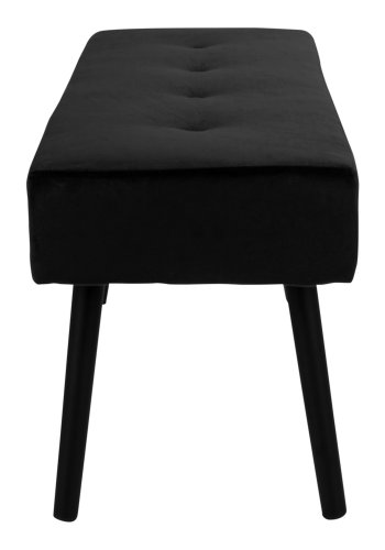 HOUSE NORDIC rektangulr Skiby bnk - sort velour og metal (100x35)