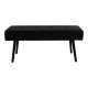 HOUSE NORDIC rektangulr Skiby bnk - sort velour og metal (100x35)