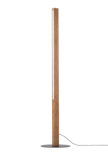 TK Teo LED gulvlampe - valnddefarvet tr og sort metal