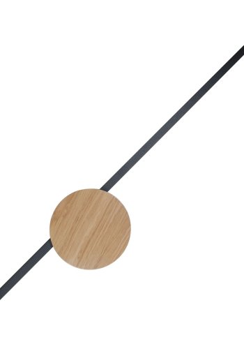 TK Java li LED vglampe - natur egefinér og sort metal