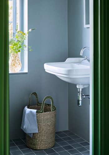 BROSTE COPENHAGEN Lykke kurv, m. hank - grn og natur sgrs (st med 3)