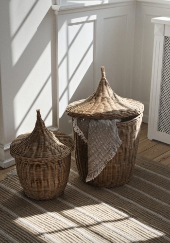 BROSTE COPENHAGEN Pallas kurv, m. lg - natur brun rattan (st med 2)