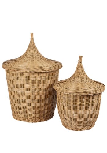 BROSTE COPENHAGEN Pallas kurv, m. lg - natur brun rattan (st med 2)