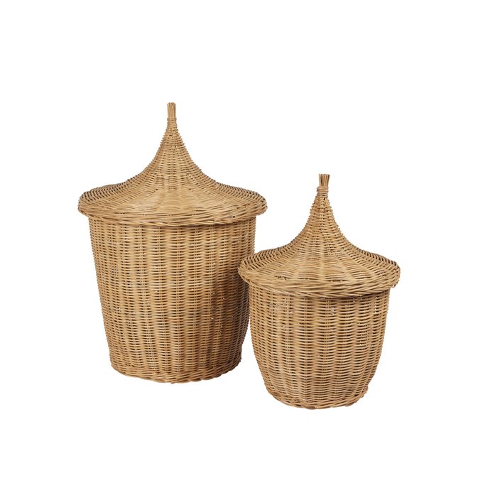 BROSTE COPENHAGEN Pallas kurv, m. lg - natur brun rattan (st med 2)
