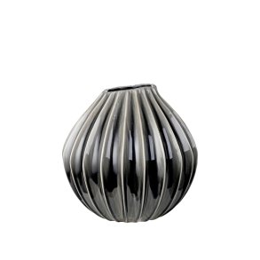 BROSTE COPENHAGEN Wide vase XL, rund - rg gr keramik