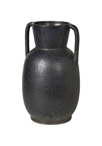 BROSTE COPENHAGEN Simi vase, rund - antik gr/sort keramik