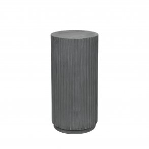 BROSTE COPENHAGEN rund Rillo sidebord - gr fibercement (38,5)