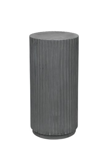 BROSTE COPENHAGEN rund Rillo sidebord - gr fibercement (38,5)