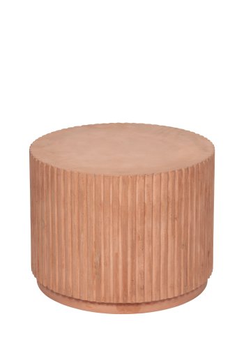 BROSTE COPENHAGEN rund Rillo sofabord - brun fibercement (56)