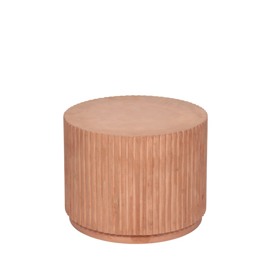 BROSTE COPENHAGEN rund Rillo sofabord - brun fibercement (56)