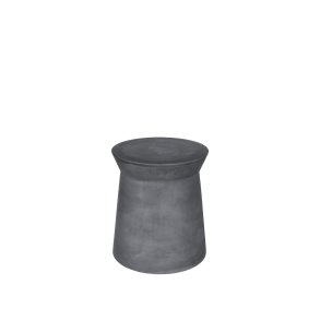 BROSTE COPENHAGEN Fiber udendrs skammel, rund - charcoal fibercement (40)