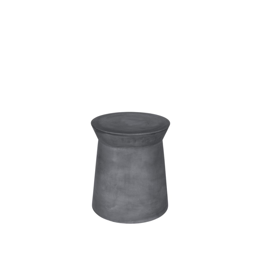 BROSTE COPENHAGEN Fiber udendrs skammel, rund - charcoal fibercement (40)