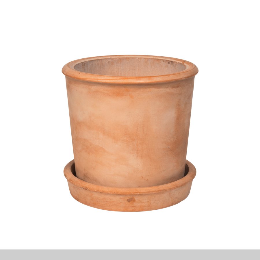 BROSTE COPENHAGEN Rolf urtepotteskjuler, rund - terracotta fibercement (37)