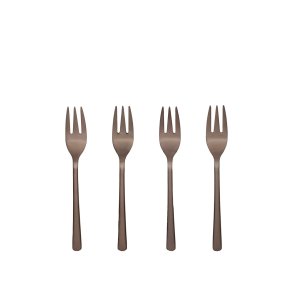 BROSTE COPENHAGEN Hune kagegaffel - titanium espresso rustfrit stl (st med 4)