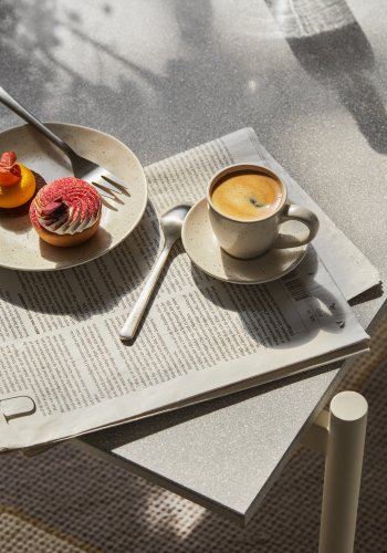 BROSTE COPENHAGEN Hune kagegaffel - brushed satin rustfrit stl (st med 4)