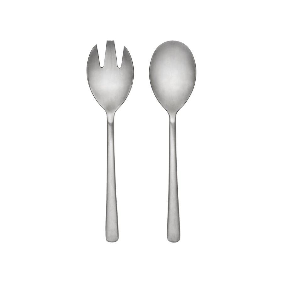 BROSTE COPENHAGEN Hune salat serveringsst - brushed satin rustfrit stl (st med 2)