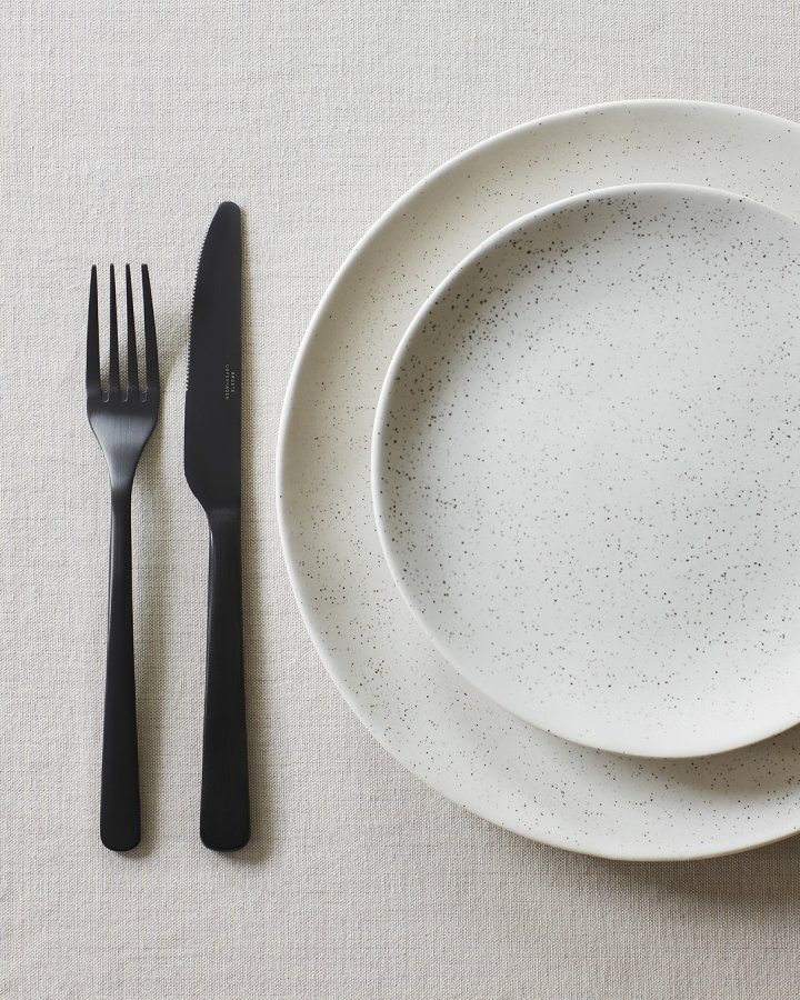 BROSTE COPENHAGEN Hune bestik - titanium mat sort rustfrit stl (st med 4)