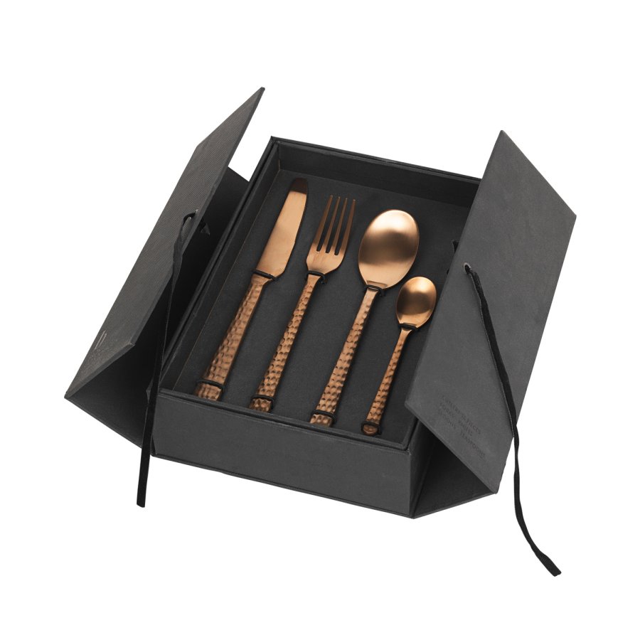 BROSTE COPENHAGEN Hune Ss bestikst - hamret kobber (16 dele)