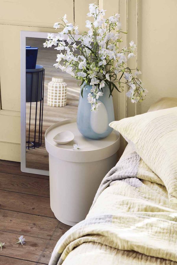 BROSTE COPENHAGEN Ada Dot vase, rund - air bl glas