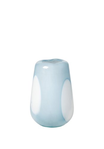BROSTE COPENHAGEN Ada Dot vase, rund - air bl glas