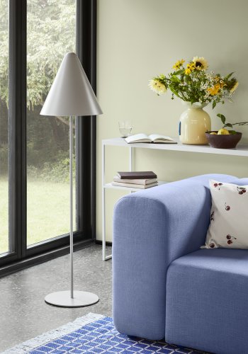 BROSTE COPENHAGEN Vera vase, rund - serenity lysebl glas